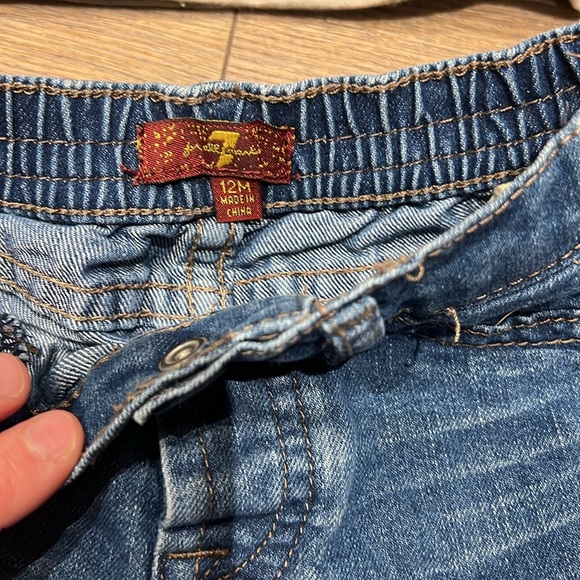 Toddler 7 for all mankind shorts and t-shirt, used excellent condition, 12 mon - Picture 3 of 10